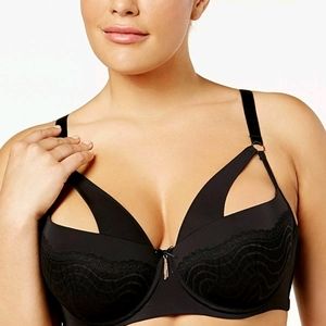 Ashley Graham black strappy bra